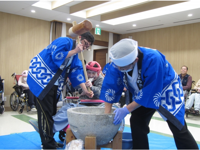 餅つき会