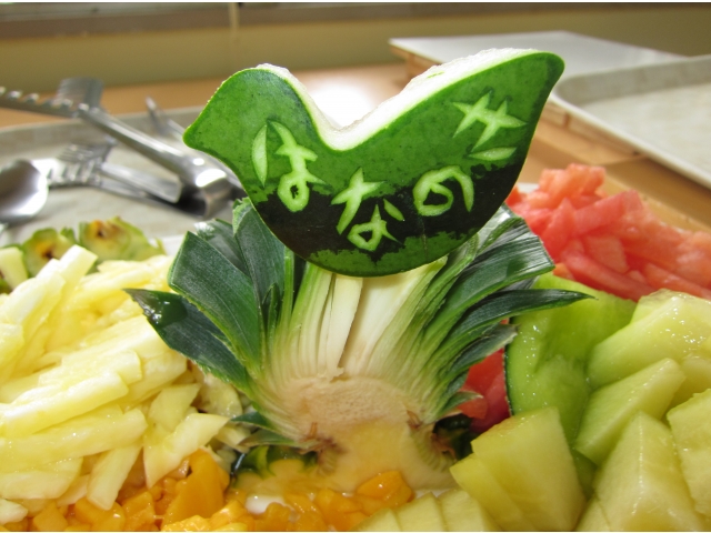 果物の彫刻です。ファンタスティック!!