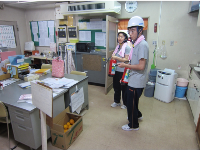 B棟支援員室が出火場所です。