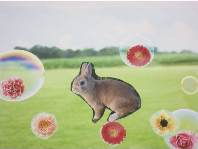 テーマは野原を駆けまわるうさぎ。