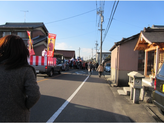パレードは祖父江町内を巡ります。