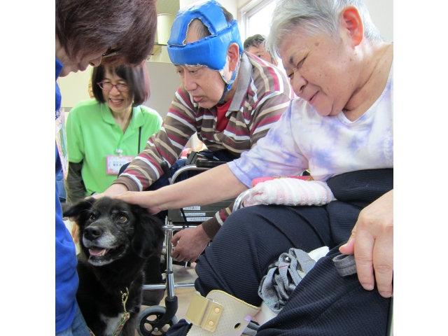 ワンちゃんパワーで
笑顔全開！！