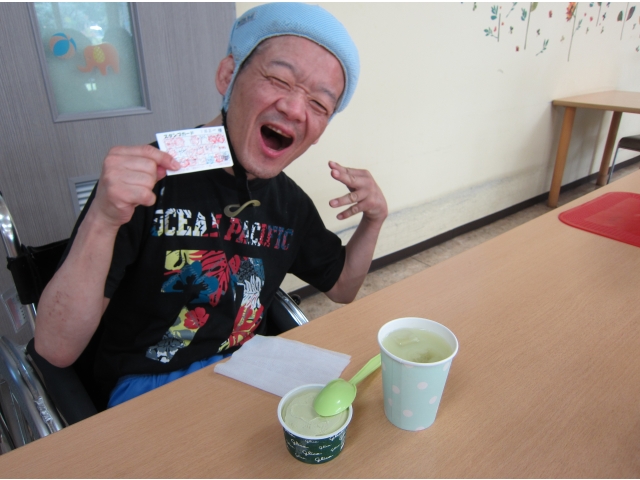 日中活動を頑張って喫茶チケットＧＥＴ！