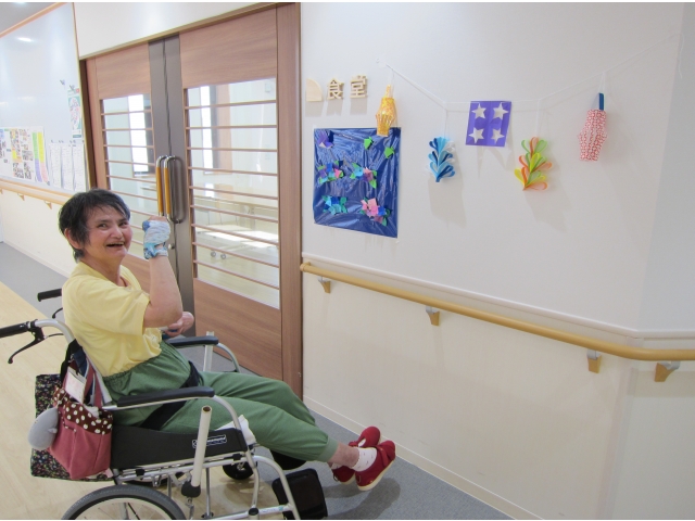 食堂前！きれいだね