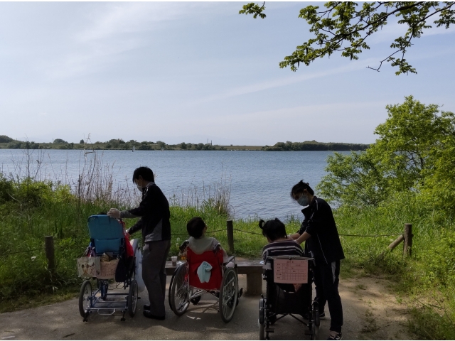 木曽川から吹く風が気持ちいい
