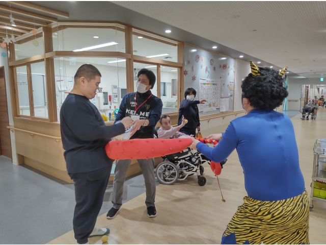 鬼目掛けてたくさん投げました！