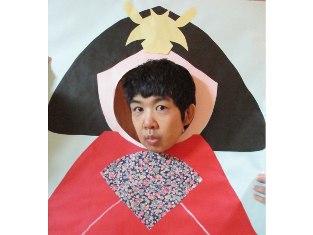 顔パネルで記念撮影♡