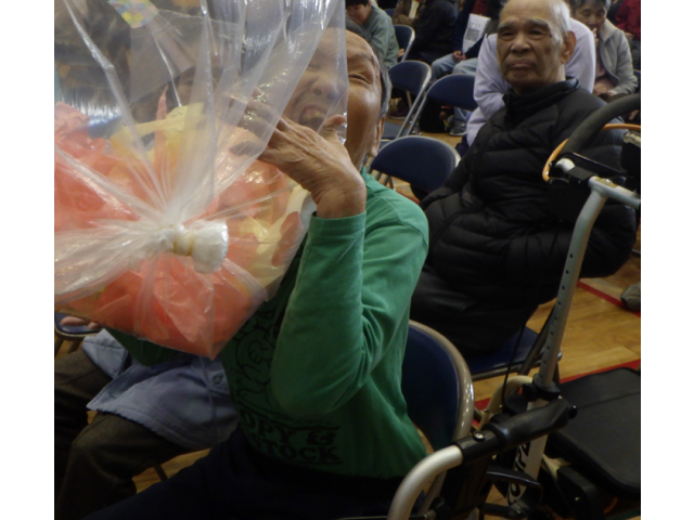 満面の笑みで風船を送りました！