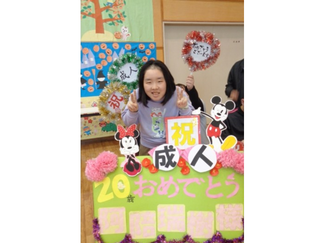 　カメラに向かってはいチーズ！