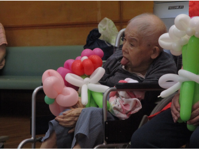 たくさんの風船でお祝いしていただきました。