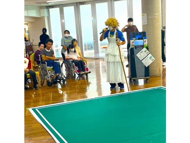 ボッチャの神様（？）からの激励。