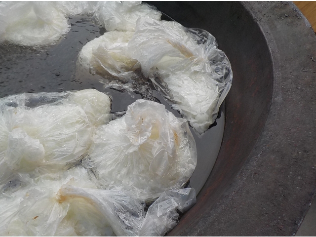 どうやら米も炊けたようです♪