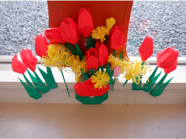 こちらも手作りです。