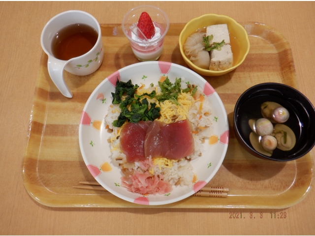 菜の花ちらし寿司～！