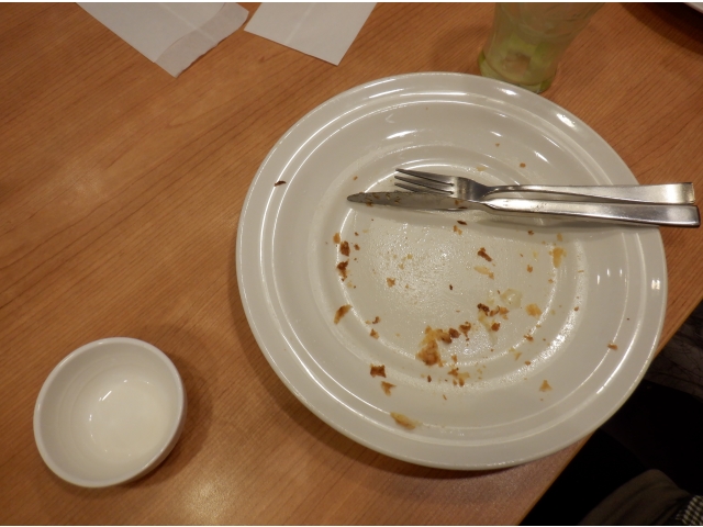 あっという間に食べ終えました