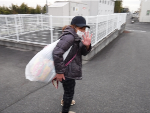 洋服いっぱいでサンタクロースみたい