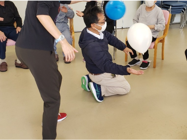 最後は恒例の風船バレー🎈職員が一番いい運動