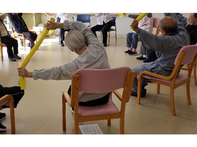 タオルで準備運動