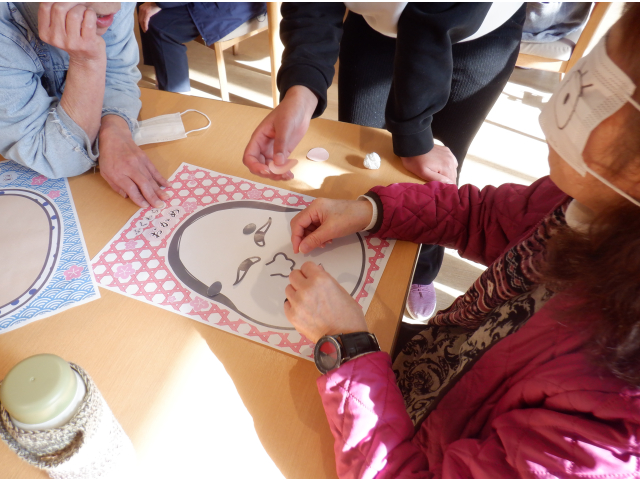 手探りで上手に置いていきます