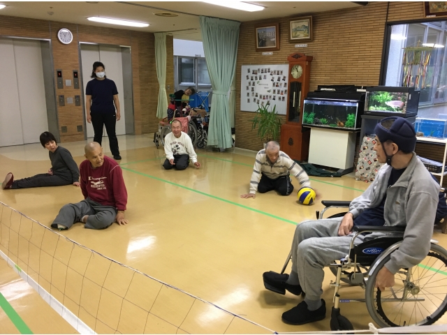 練習用の特設コートです。