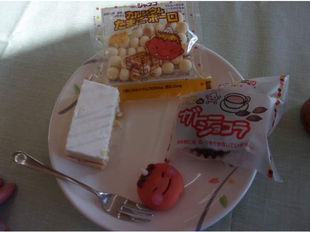 節分会の後は、おいしいおやつタイムでした！