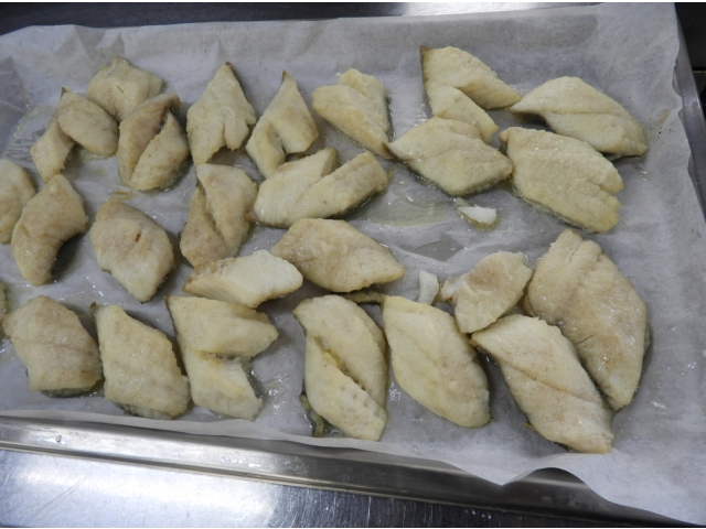 切り分けて蒸し焼きにしました