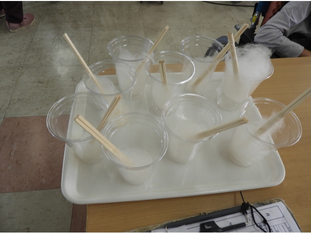 できあがったわたがしです