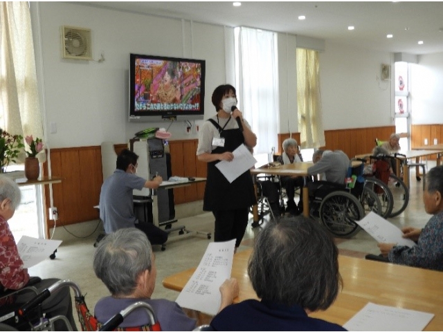 職員からの連絡事項をお伝えしたあと…