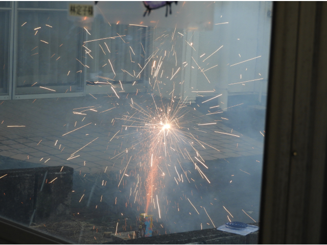 夏の風物詩、花火です