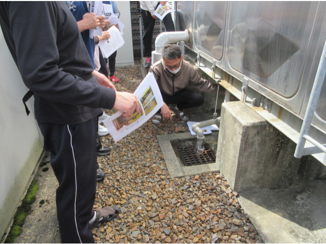 非常時に使用する受水槽の水