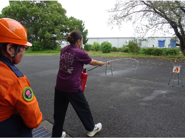 職員も参加します。火事だー！