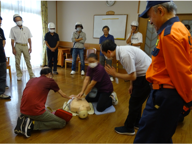 AED、心マ、交代要員、それぞれの役割を遂行。