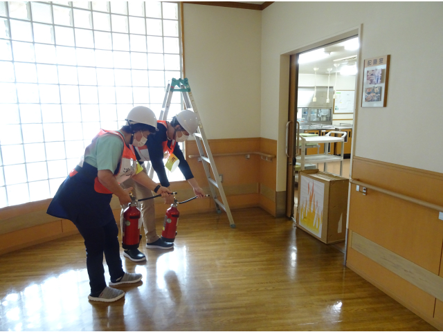 職員による初期消火🧯消火器の場所は覚えていますか？