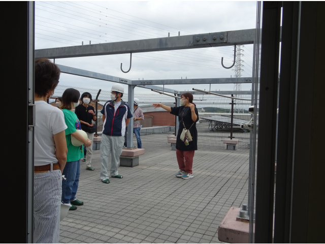 通常は入れないレアな場所？屋上です。