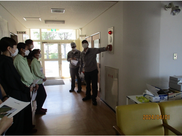 施設内に設置してある設備について説明がありました。