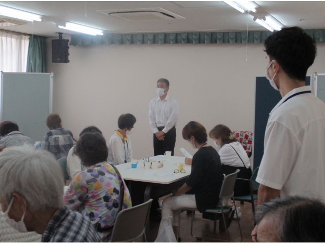 自治区長さんのご挨拶のあとに大府苑長からもご挨拶