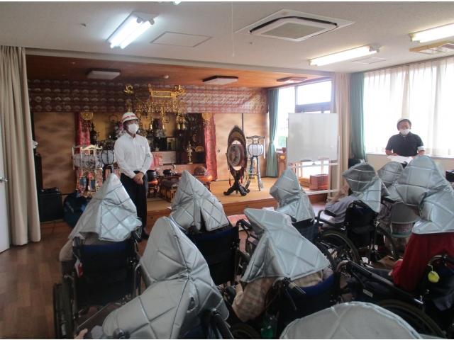 避難完了後、苑長から講評がありました