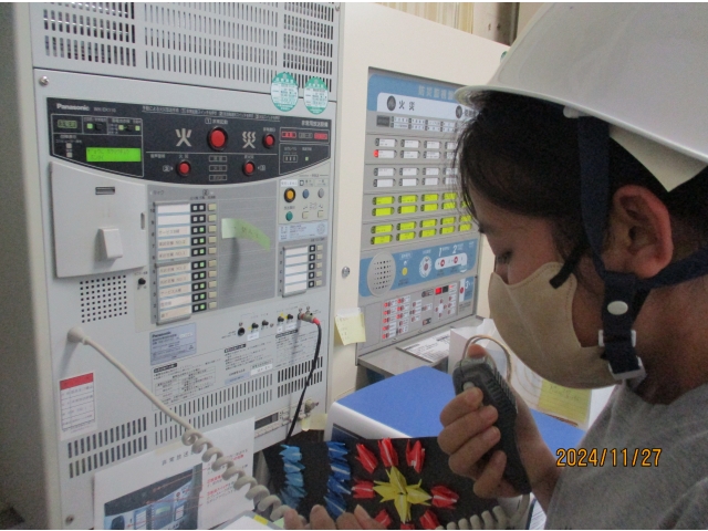 技能実習生が、全館放送で火災の発生を知らせました。