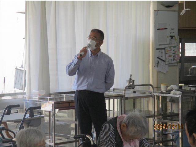 苑長から、祝辞がありました。