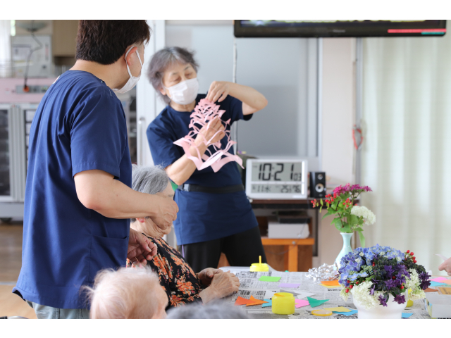 職員さんはこんな飾り作ってました🤩