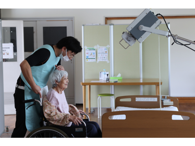 こちらの方は車いすのまま撮影📸