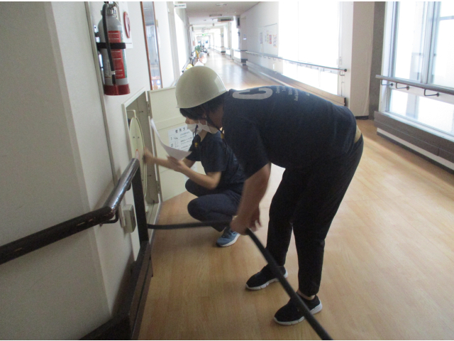 初期消火に失敗、消火栓による消火！