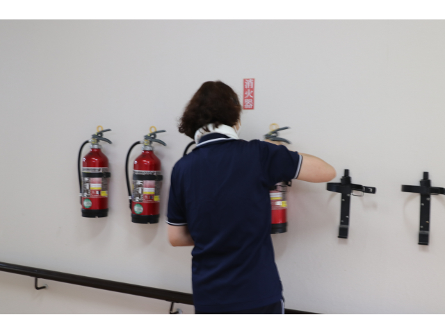 消火器をもって火元の浴室へ🏃🏻