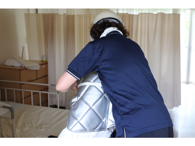 防災頭巾をかぶって⛑