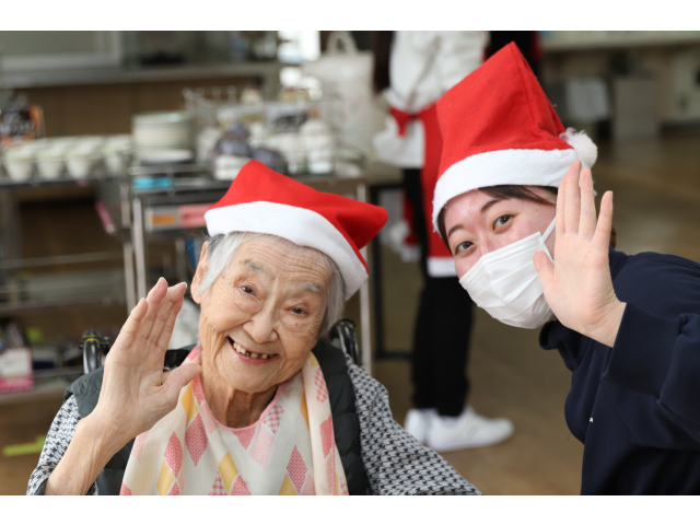 介護員と一緒にいい笑顔頂き😍
