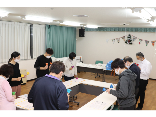 今回もハンドベル隊の皆さんはこの日のために欠かさず練習を行いました🔔