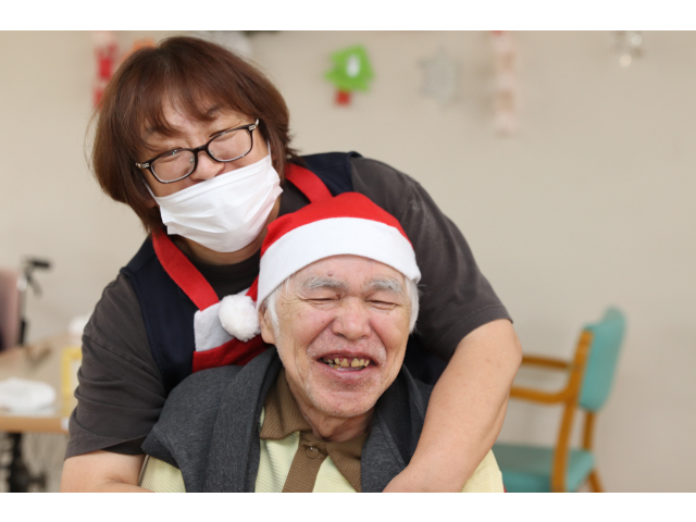 介護員さんといい笑顔😆