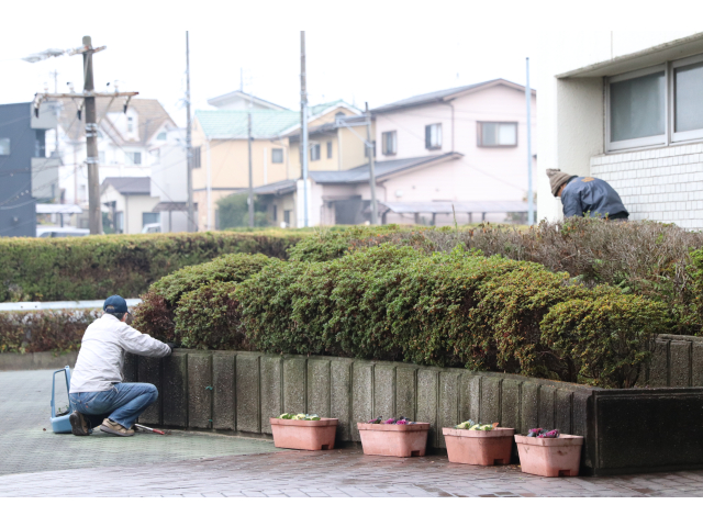正面玄関以外の所も作業してくださいました😌