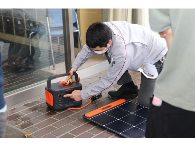 ポータブル電源の使用方法も説明していただきました🔌