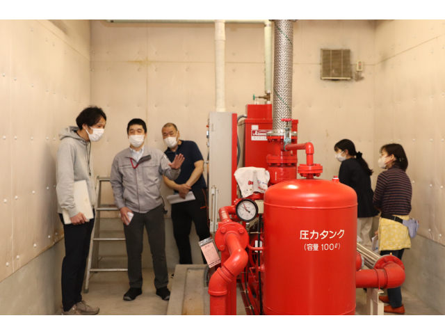 貯水槽タンクへ💧